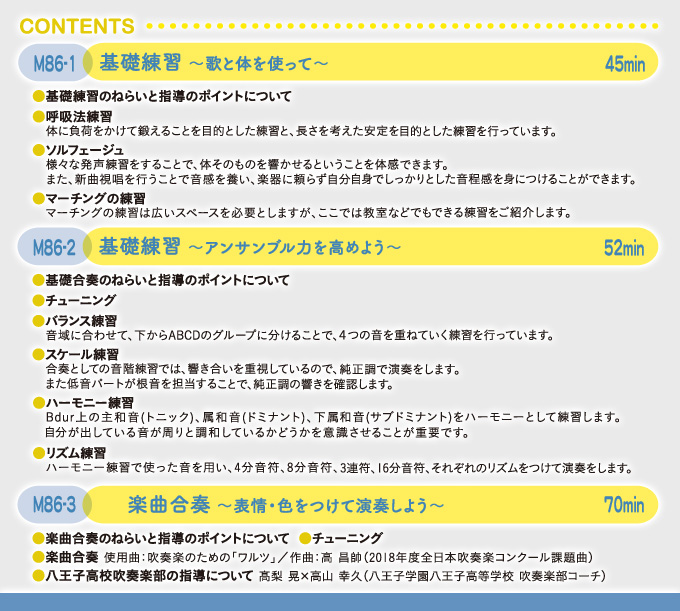 八王子高等学校吹奏楽部・髙梨先生の歌から始める基礎＆楽曲練習